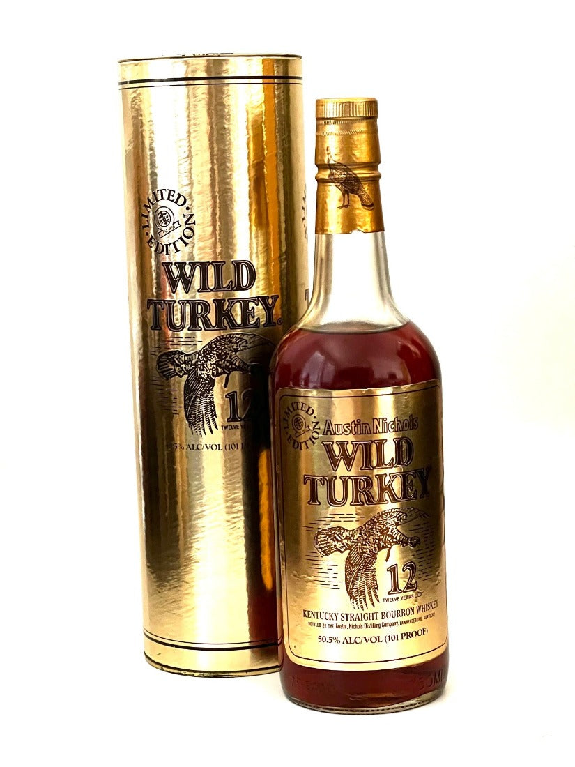 Wild Turkey 12 Year 101 proof Cheesy Gold Foil 1990 CGF