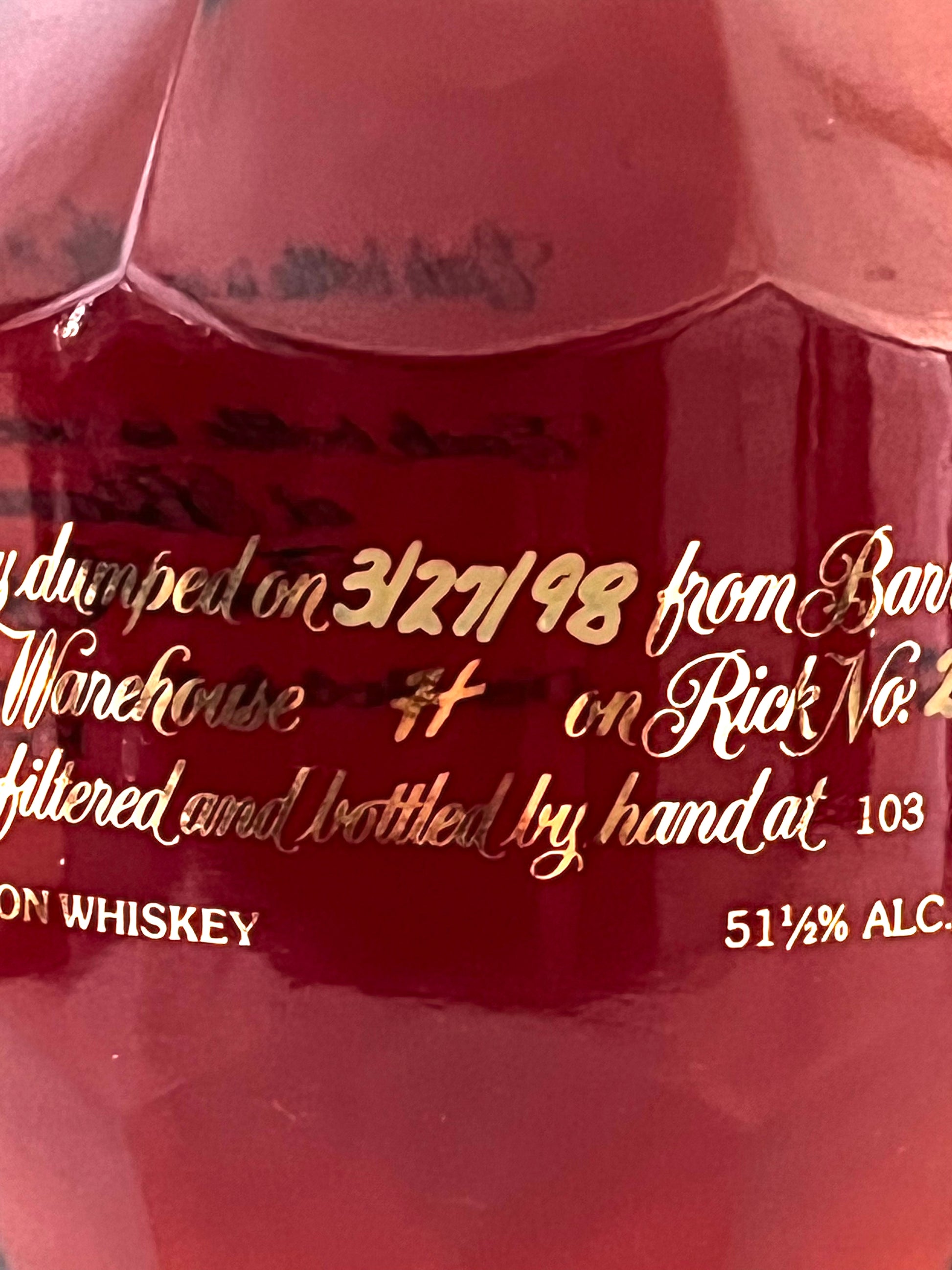1998 Blanton's Gold Derby Edition Vintage Bourbon